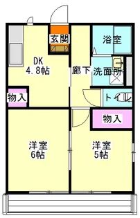 カルボナーラB棟【1階】の間取り