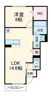 アムール フェール B棟【1階】の間取り