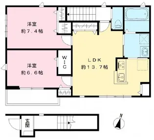 パルティシオン【2階】の間取り