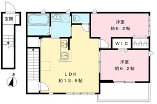 パルティシオン【2階】の間取り