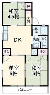 ドミール野田【1階】の間取り