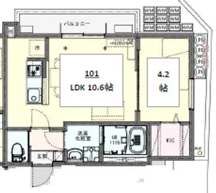 KLEIS西八王子Ⅱ 【1階】の間取り