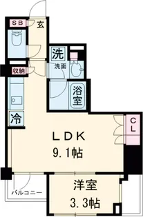ルミーク千歳船橋【1階】の間取り