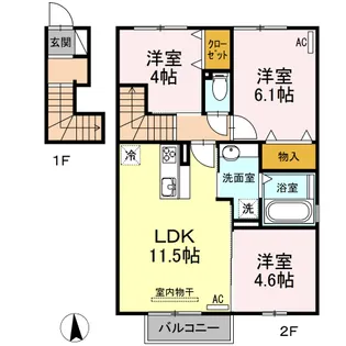 さくら 弐【2階】の間取り