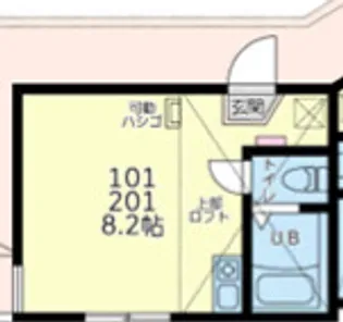 ユナイト汐入ページ・ワン【2階】の間取り