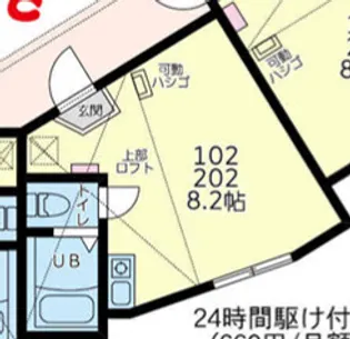 ユナイト汐入ページ・ワン【2階】の間取り
