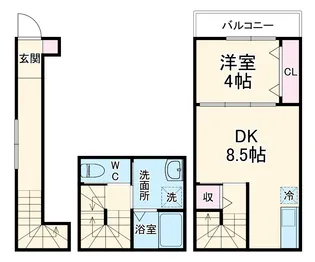 セントレジデンス菊水【2階】の間取り