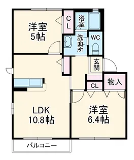 フレグランスOKINO B 【0202号室】の間取り