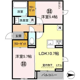 K・Tellus【2階】の間取り