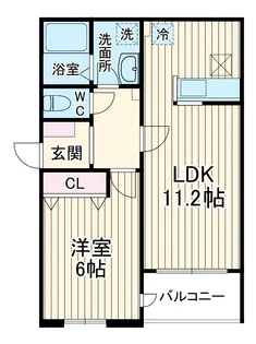 アリュール瑞穂【1階】の間取り