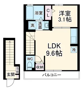 タウンセレッソ【2階】の間取り