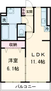 グランシティB【101号室】の間取り