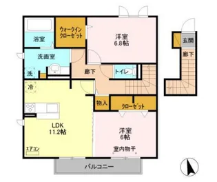 カームベリーD【2階】の間取り
