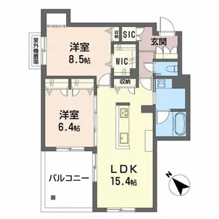 LUCA【305号室】の間取り