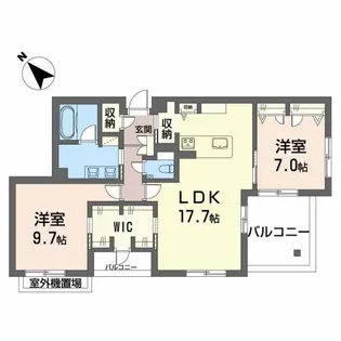 LUCA【202号室】の間取り