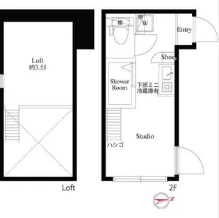 ハーモニーテラス神谷【1階】の間取り
