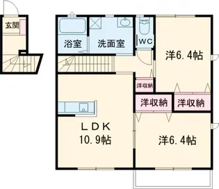 さくらテラスA【201号室】の間取り