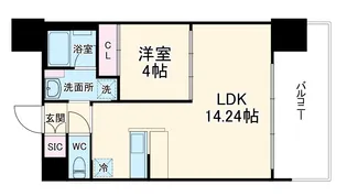 プレジオ大正【6階】の間取り