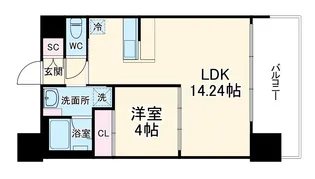 プレジオ大正【12階】の間取り