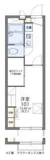 レオパレスマロン【206号室】の間取り