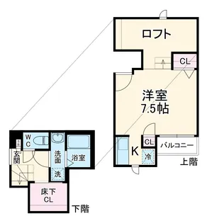 CB川越レガンテ【2階】の間取り