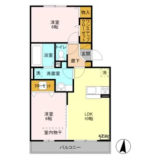 レスポワール A【1階】の間取り