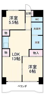 レジデンス岸野Ⅱ【103号室】の間取り