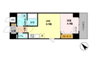 プリムヴェール【6階】の間取り