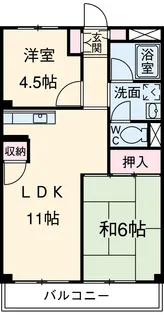 山口マンション【6階】の間取り