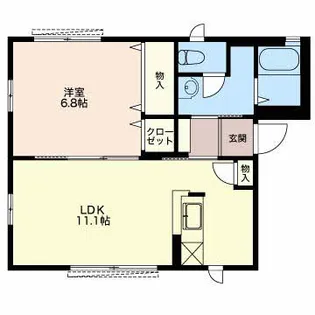 カーサ西尾【B102号室】の間取り