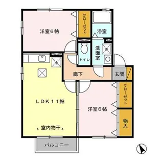 シャルムアイ B【101号室】の間取り