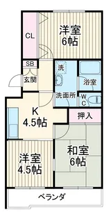 グリーンヒル藤が丘C【5階】の間取り