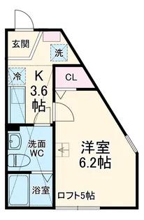 シュヴァルクラジュー横浜鴨居【1階】の間取り