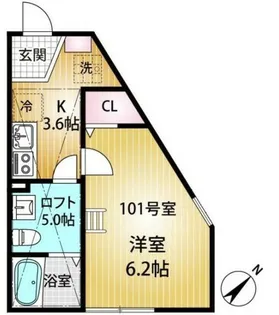 シュヴァルクラジュー横浜鴨居【1階】の間取り