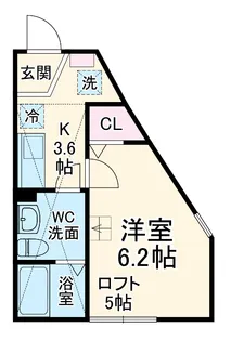 シュヴァルクラジュー横浜鴨居【2階】の間取り