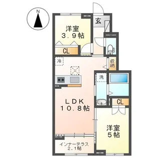 ジュリア【1階】の間取り