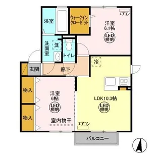 グランマーレ G【1階】の間取り