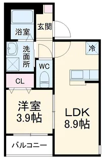N&Ahome 上飯田【203号室】の間取り
