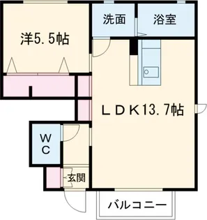 エム・スクエア【101号室】の間取り