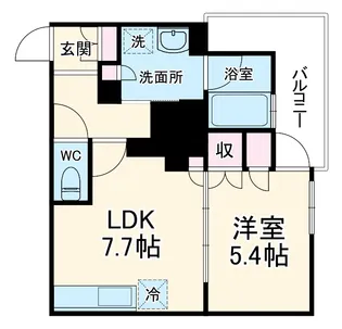 リビオタワー小田急相模原レジデンス【8階】の間取り