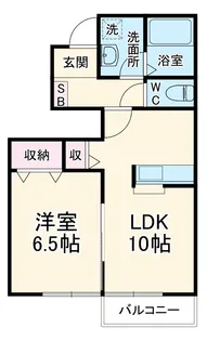 パルク・フルール A棟【1階】の間取り