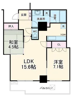 パークタワー大阪中之島フロント【404号室】の間取り