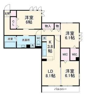 エイジス湘南【3階】の間取り