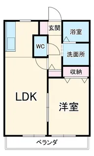 メルベーユ芝原 A【1階】の間取り