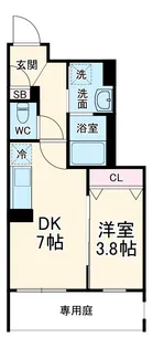 リーデンス名古屋駅西【1階】の間取り