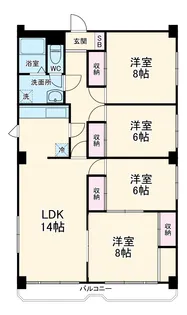 総建みどりハイム【6階】の間取り