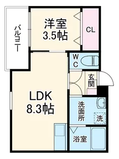 エステイトN名古屋星崎【103号室】の間取り