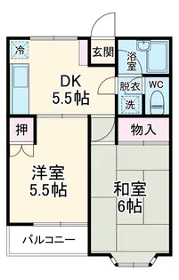 アークハイツいぶき野【2階】の間取り