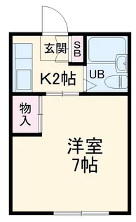 第二稲荷荘【2階】の間取り