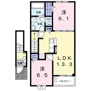 ディゾーネ館林【2階】の間取り